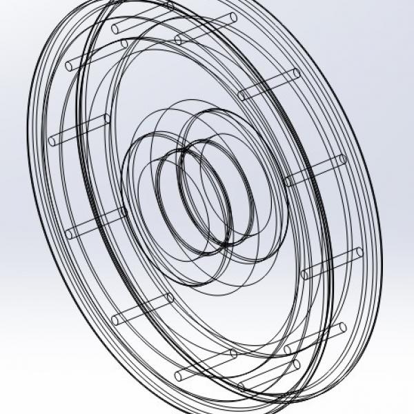 Steel Wheel Wireframe Model