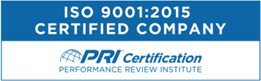 PRI Certification: ISO 9001:2015 Certified Company